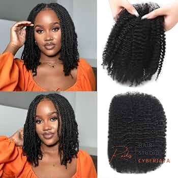 Afro Kinky Bulk Human Hair for Locs Twists Braids 50g 10 Inch