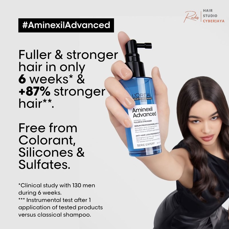 Aminexil advanced anti-hair loss activator serum programme denser hair