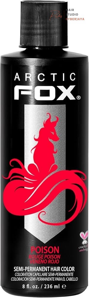 Arctic Fox Vegan and Cruelty-Free Hair Dye ARCTIC FOX Semi-Permanent Hair Color Poison - Vegan, Cruelty-Free - 8 fl oz | Vivid and Vibrant, Cruelty Free, Ammonia Free, Peroxide Free, Cream Formula