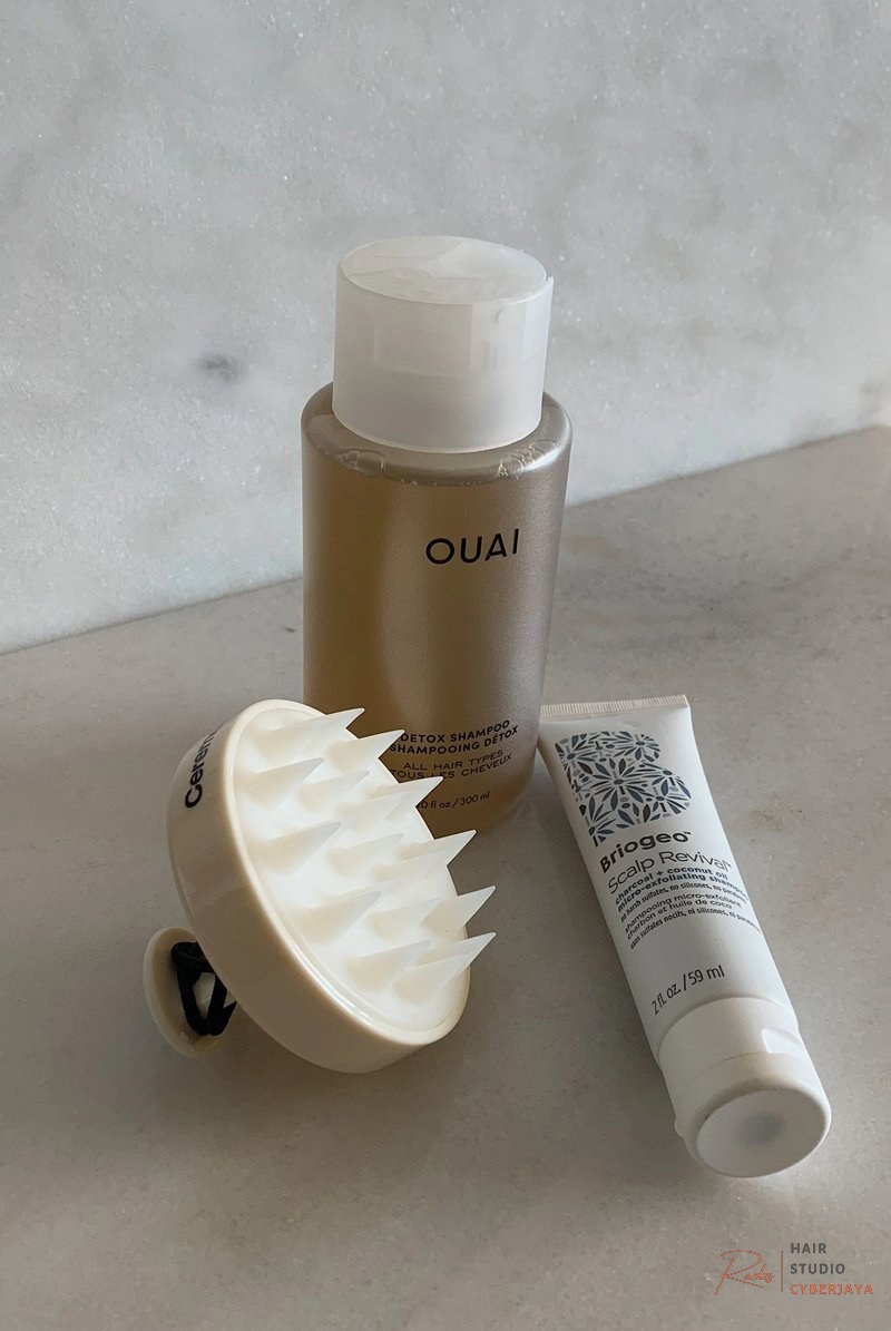 Clarifying Shampoos Designed for Fine Hair Various clarifying shampoos for fine hair in a modern bathroom setting