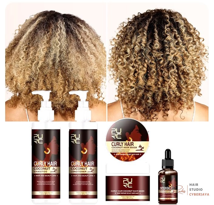Comprehensive coconut oil hair care set Coconut Oil Hair Care Set | Shampoo, Conditioner, Mask & Serum for Defined Curls