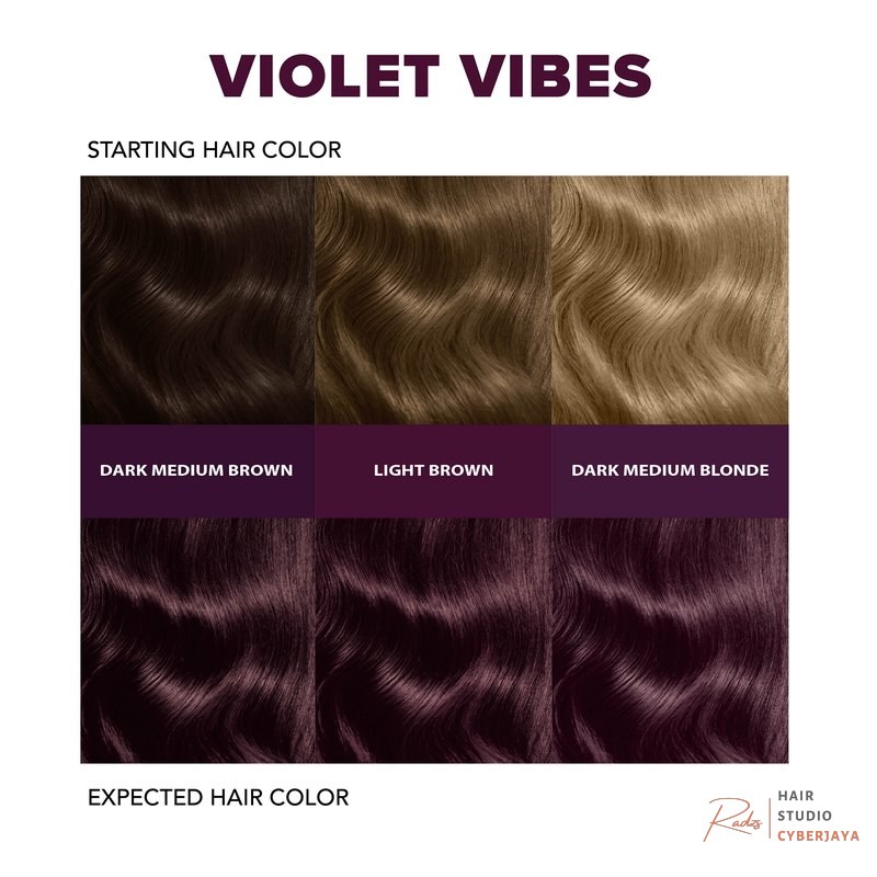 Violet Vibes: Permanent Deep Purple Hair Dye For Dark Hair Violet Vibes: Permanent Deep Purple Hair Dye For Dark Hair