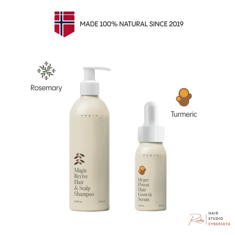 Frøya Organics Magic Revive Hair Growth Duo Hair Growth Duo | Serum & Rosemary Water Set