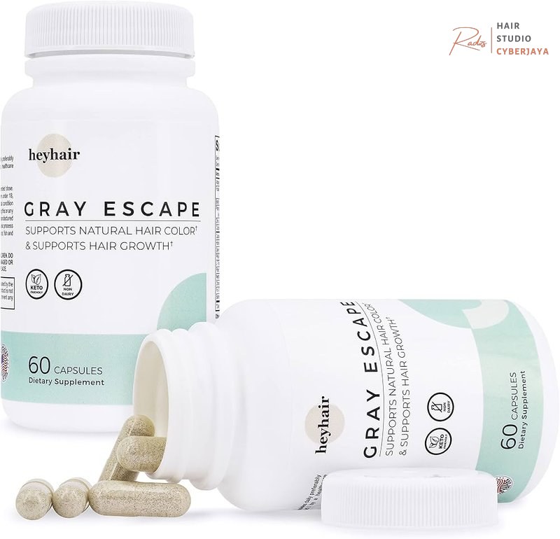 heyhair Gray Escape Advanced Anti Gray Hair Growth Supplement - Catalase, Saw Palmetto, Biotin, FoTi, PABA (2 Capsules per Day / 1 Month Supply) : Amazon.ae: Health heyhair Gray Escape Advanced Anti Gray Hair Growth Supplement - Catalase, Saw Palmetto, Biotin, FoTi, PABA (2 Capsules per Day / 1 Month Supply) : Amazon.ae: Health