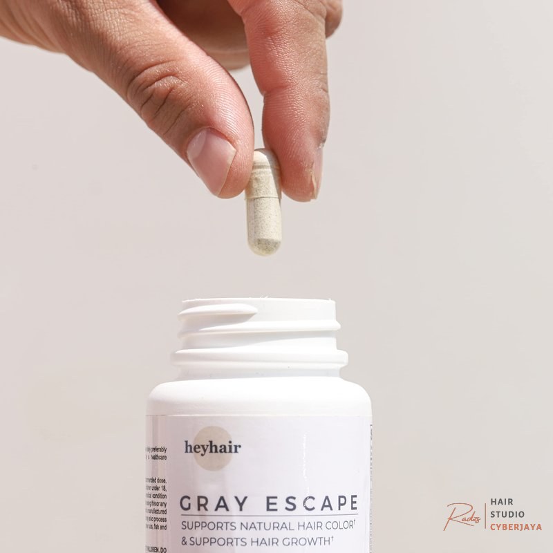 Heyhair Gray Escape Repigmentation Heyhair Gray Escape advanced anti-gray hair growth supplement targeting natural hair repigmentation