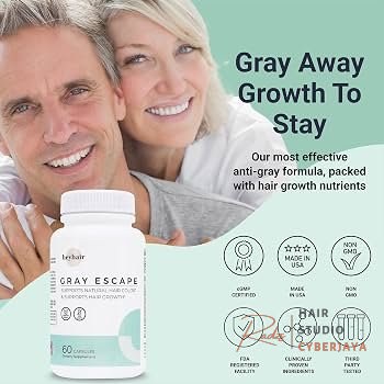 Heyhair Gray Escape Benefits Heyhair Gray Escape advanced anti-gray hair growth supplement for healthy hair