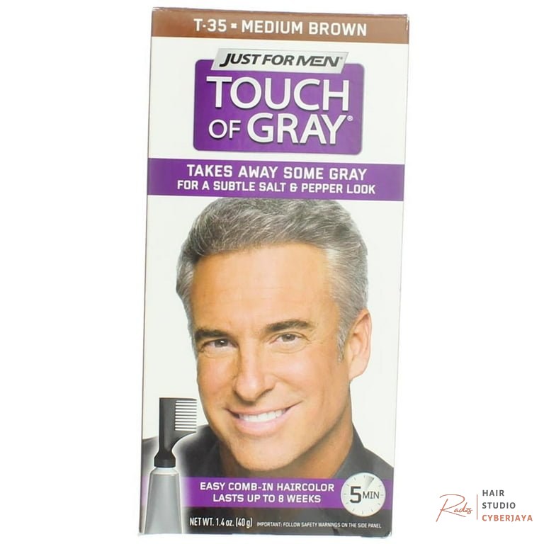 Just For Men Touch of Grey Hair Treatment T-35 Medium Brown, 1 Each Just For Men Touch of Grey Hair Treatment T-35 Medium Brown, 1 Each
