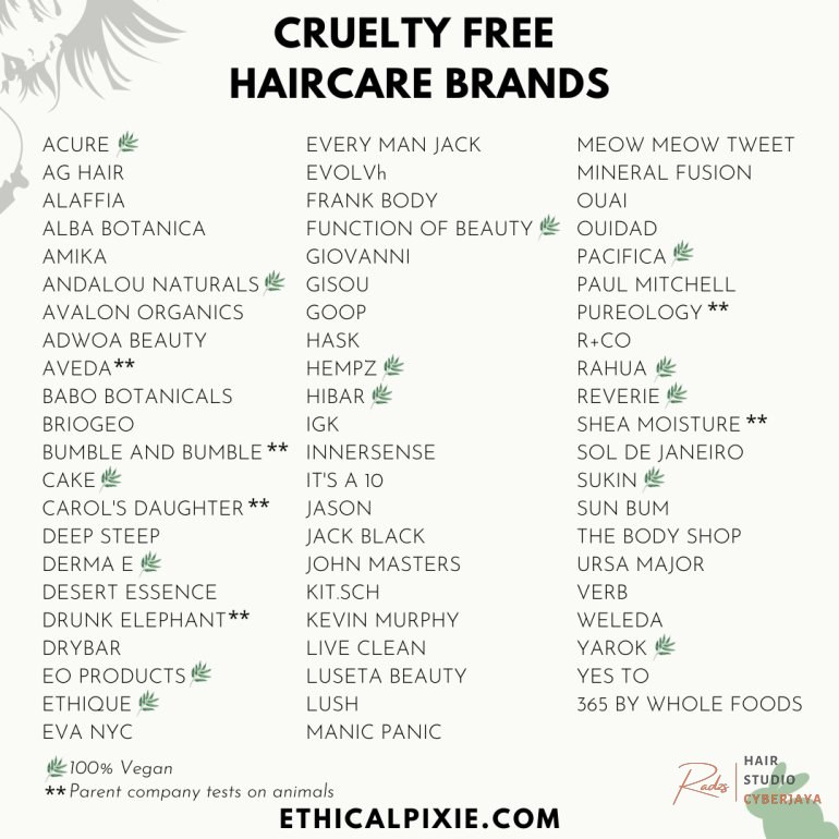 2024 Cruelty-Free Hair Care Brands List of Cruelty free Hair Care Brands in 2024