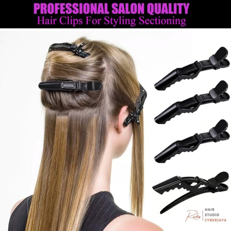 Plastic alligator hair clips for styling sectioning thick hair
