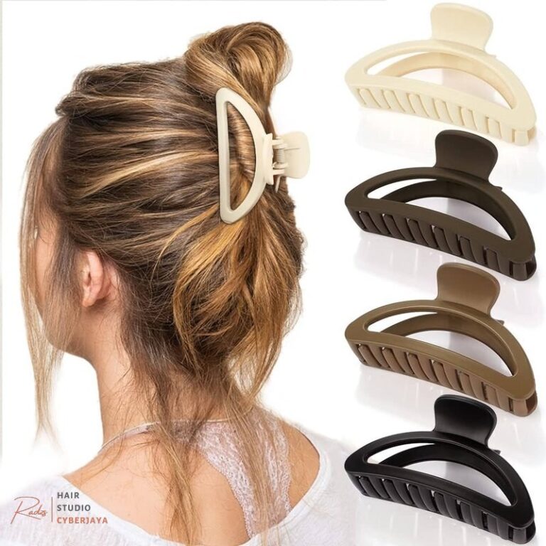 Neutral matte claw clips for thin, medium, and thick hair