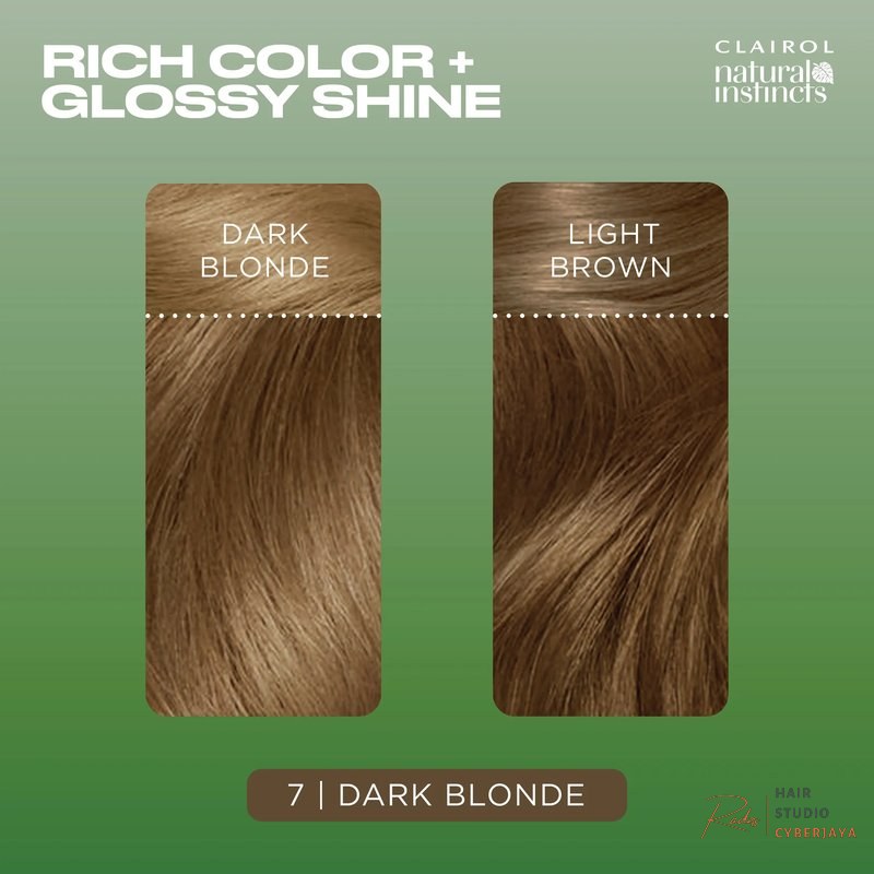 Clairol Dark Blonde Color Swatch Natural Instincts Vegan Hair Dye, 7 Dark Blonde | Clairol US swatch
