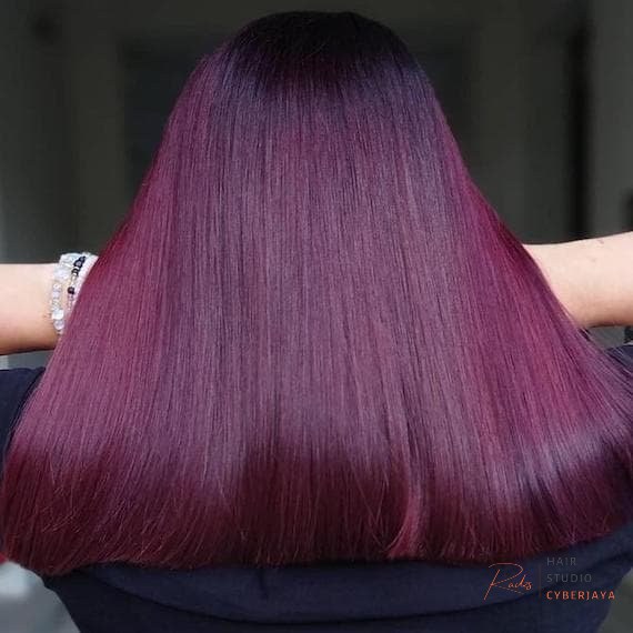 Achieving the perfect plum hair color at the salon