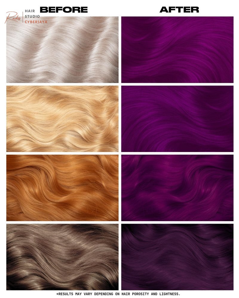 Lunar Tides plum purple dye Vibrant plum purple hair dye by Lunar Tides