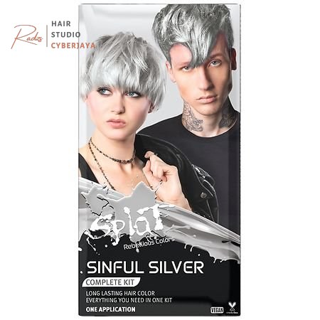 Splat Hair Color Complete Kit, Sinful Silver | Walgreens Splat Hair Color Complete Kit, Sinful Silver | Walgreens