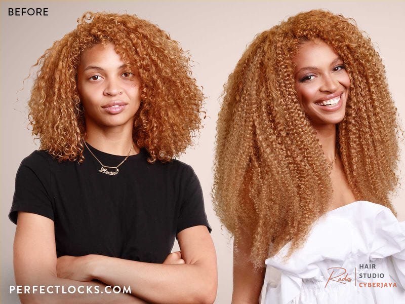 Kinky Curly Hair Extensions Before and After Kinky curly hair extensions before and after