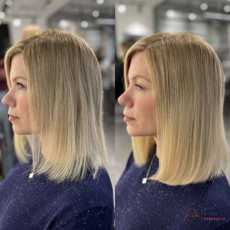Short Hair Extensions Before and After Volume Short hair extensions before and after volume