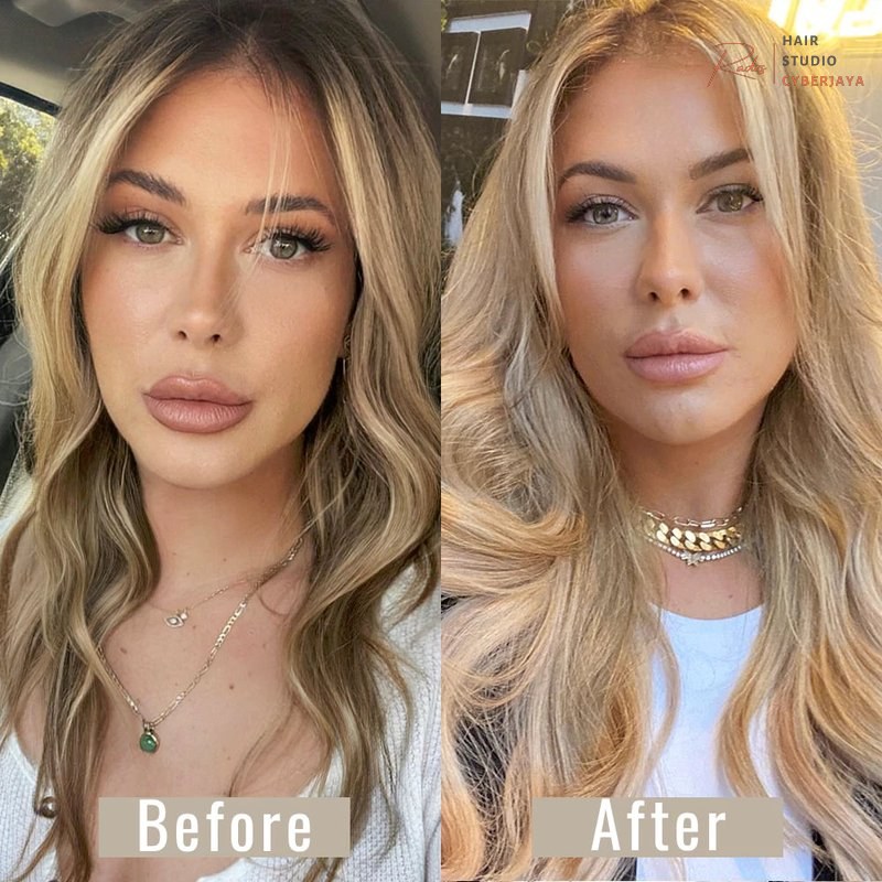 Thin Hair Extensions Before and After Thin hair extensions before and after