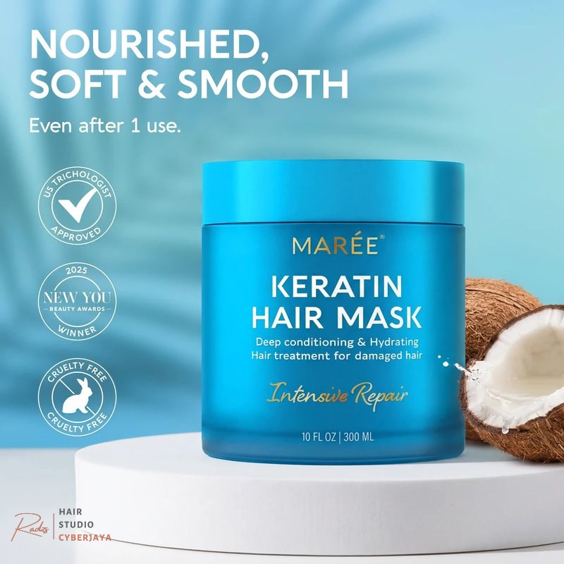 MAREE Keratin Hair Mask for repair and anti-frizz Keratin Hair Mask - Repair & Anti-Frizz | MAREE