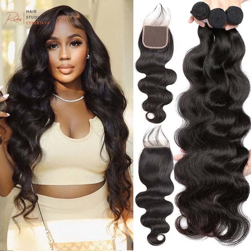 Human Hair Bundles with Closure for Natural Styling High-quality human hair bundles with closure for a natural look