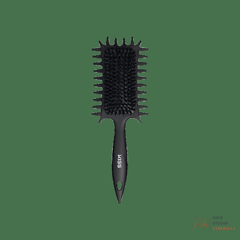Kiss Colors & Care Curl & Define Paddle Brush, 100% Genuine Hair Boar Bristles, Size: 1 ct Kiss Colors & Care Curl & Define Paddle Brush, 100% Genuine Hair Boar Bristles, Size: 1 ct