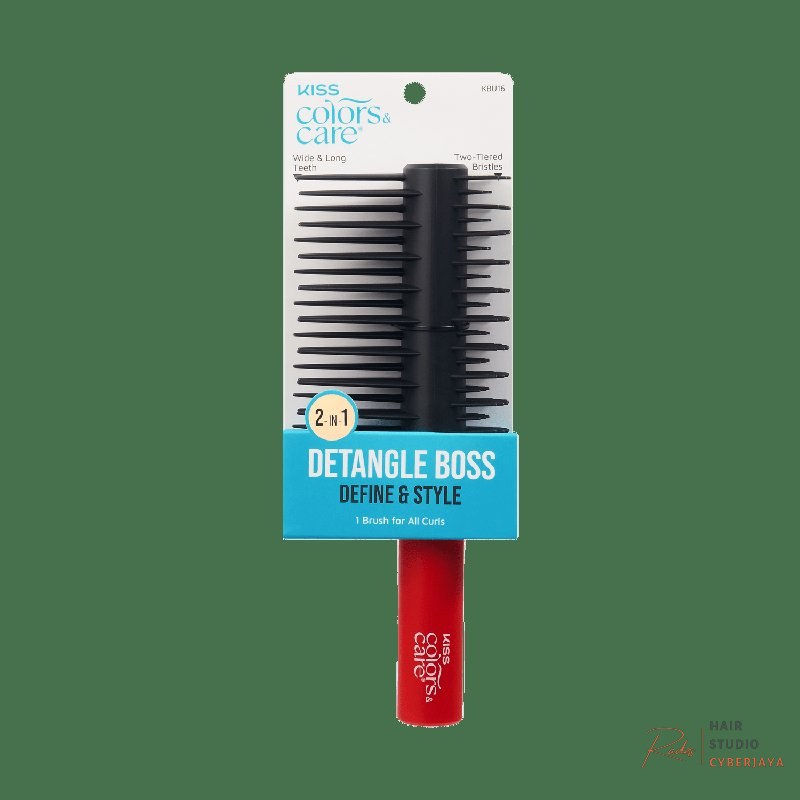 Kiss Colors & Care Detangle Boss Glide & Define 2-in-1 Brush | Detangling Brush, Curl Brush Kiss Colors & Care Detangle Boss Glide & Define 2-in-1 Brush | Detangling Brush, Curl Brush