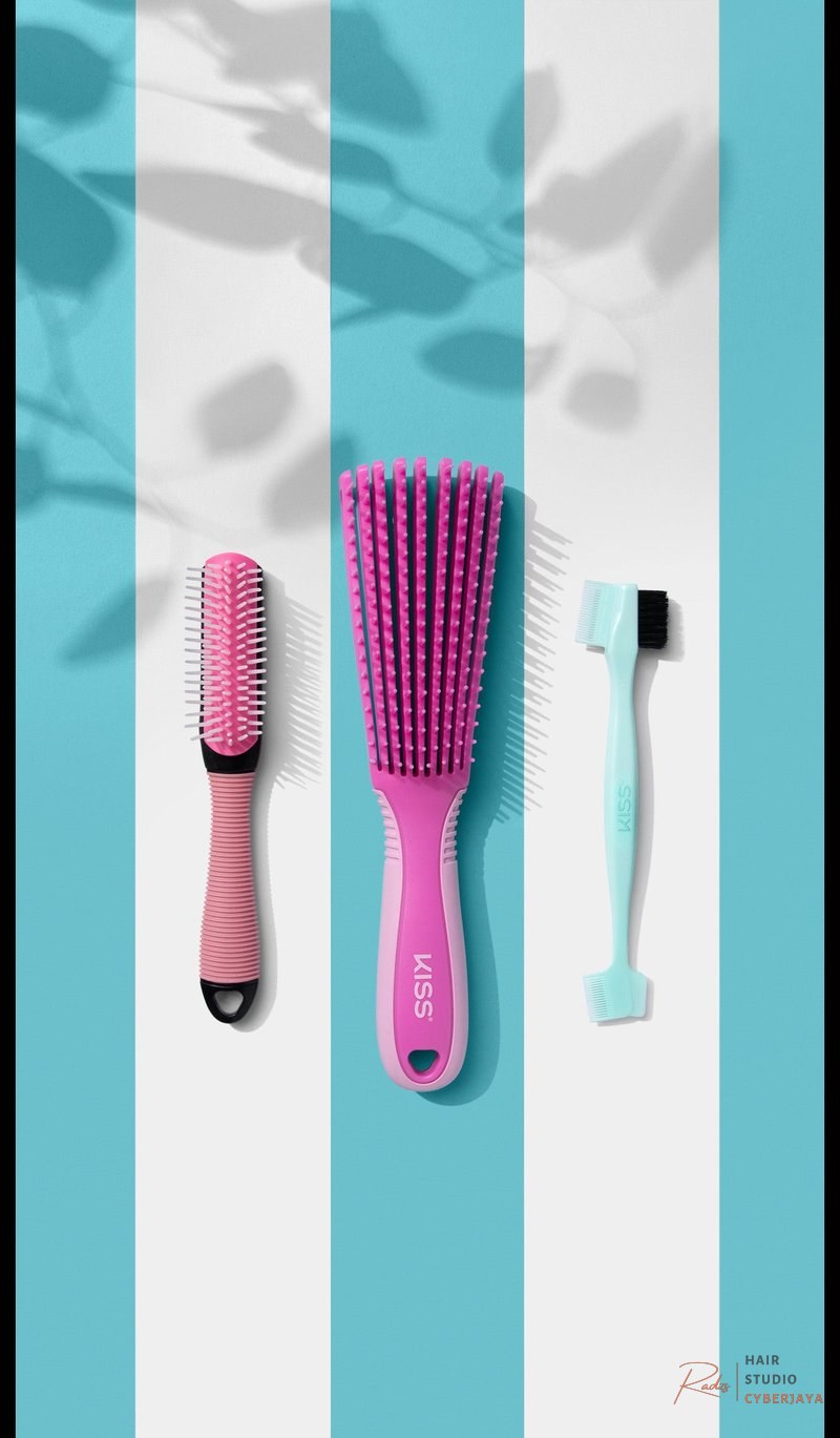 Kiss Colors & Care Glide & Define Non-Slip Detangling Brush | 9 Rows, – KISS USA Kiss Colors & Care Glide & Define Non-Slip Detangling Brush | 9 Rows, – KISS USA