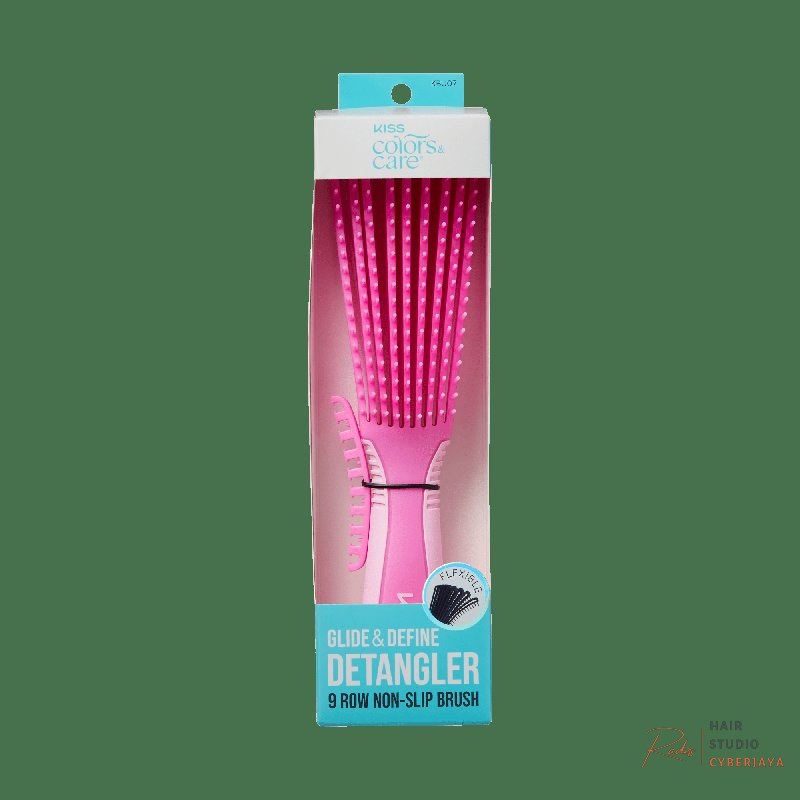 Kiss Colors & Care Glide & Define Non-Slip Detangling Brush Kiss Colors & Care Glide & Define Non-Slip Detangling Brush