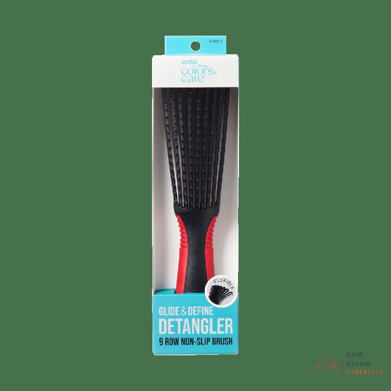 Kiss Colors & Care Glide Detangling Brush - Large Black Kiss Colors & Care Glide Detangling Brush - Large Black