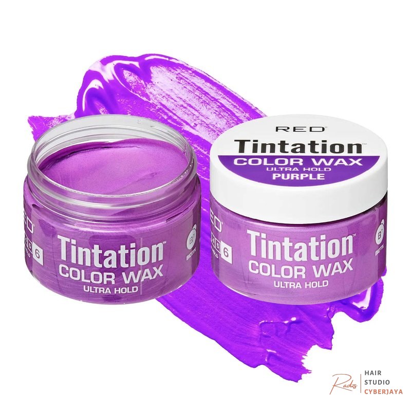 Kiss Tintation Temporary Hair Color Wax in vibrant blue Red by Kiss Tintation Temporary Hair Color Wax – Vivid Instant Color, Ultra Hold, Water & Sweat Resistant, Curly Hair Safe, Non-Drying & Damage-Free (Blue)