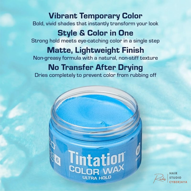 Applying Kiss Tintation Temporary Hair Color Wax Tintation Temporary Hair Color Wax – Vivid Instant Color application