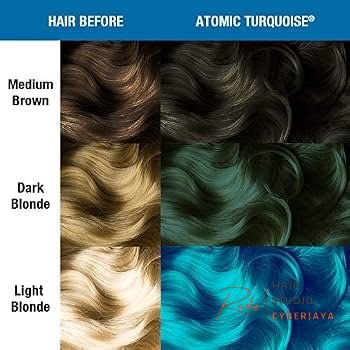 Amazon.com : Manic Panic Semi Permanent Blue Hair Dye, Atomic Turquoise, 4 oz, 2 Pack | Blue-Green Undertones, Vegan, Ammonia-Free & Cruelty-Free, Lasts 4-6 Weeks, Developer-Free, Best on Pre-Lightened Blonde Hair : Amazon.com : Manic Panic Semi Permanent Blue Hair Dye, Atomic Turquoise, 4 oz, 2 Pack | Blue-Green Undertones, Vegan, Ammonia-Free & Cruelty-Free, Lasts 4-6 Weeks, Developer-Free, Best on Pre-Lightened Blonde Hair :