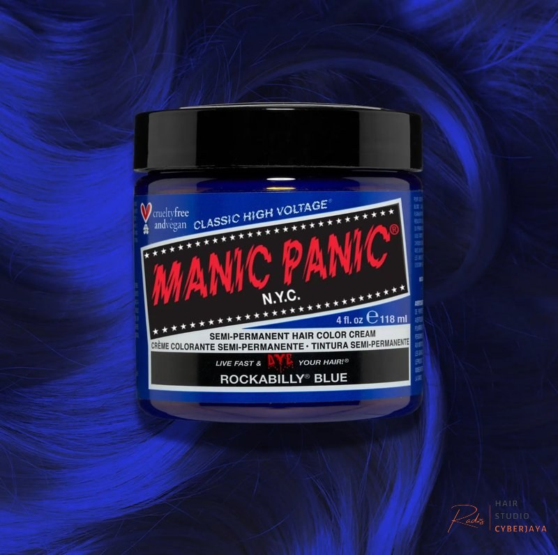 Manic Panic Rockabilly Blue - Classic High Voltage Semi Permanent Hair Color Dye Manic Panic Rockabilly Blue - Classic High Voltage Semi Permanent Hair Color Dye