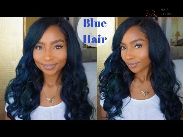 How to: Dye Hair Midnight Blue /Turquoise ft. Ali Julia Hair| iamLindaElaine - YouTube