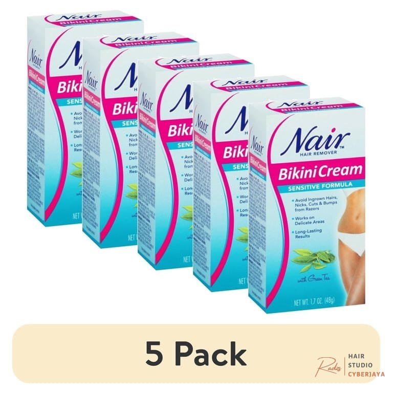Nair Bikini Cream 5 Pack Walmart (5 pack) Nair Hair Remover Bikini Cream With Green Tea Sensitive Formula 1.70 oz