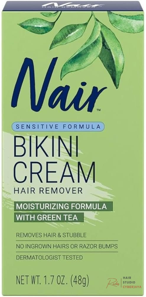 Nair Hair Remover Bikini Cream Pack of 5 Nair Hair Remover Bikini Cream With Green Tea Sensitive Formula 1.70 Oz (Pack Of 5)