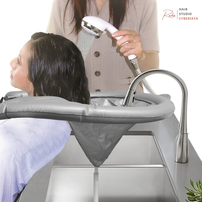 Inflatable Hair Washing Tray Inflatable hair washing tray for home or salon use