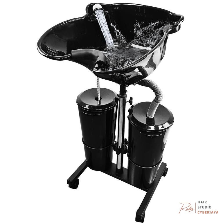 Jacgood Portable Hair Washing Sink,with 2 Bucket and Drain Hoses,Basin Height Adjustable, Barber and Stylist Hair Salon Accessories Jacgood Portable Hair Washing Sink,with 2 Bucket and Drain Hoses,Basin Height Adjustable, Barber and Stylist Hair Salon Accessories