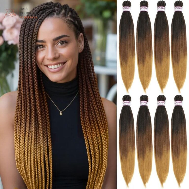 Pre Stretched Braiding Hair 24 Inch - 8 Packs Prestretched Braiding Hair For Box Braids Crochet Hair,Professional Soft Knotless Braid Hair,Yaki Straight,Itch Free (24