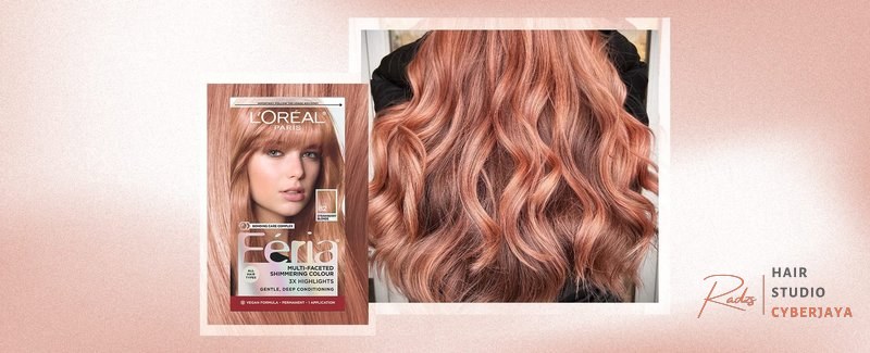How to get rose gold hair color in 3 steps A woman showcasing beautiful rose gold hair color