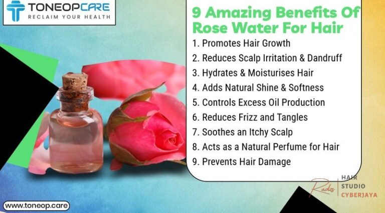 Discover 9 amazing rose water benefits for stronger hair with ToneOpCare