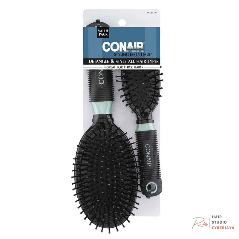 Conair Nylon Cushion Brush Conair Professional Full & Mid Size Nylon Cushion Hair Brush Set