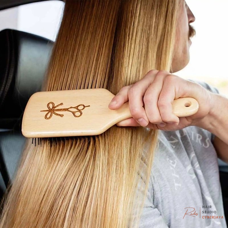 Continental Hair Brush Extended Nylon The Continental Hair Brush in action