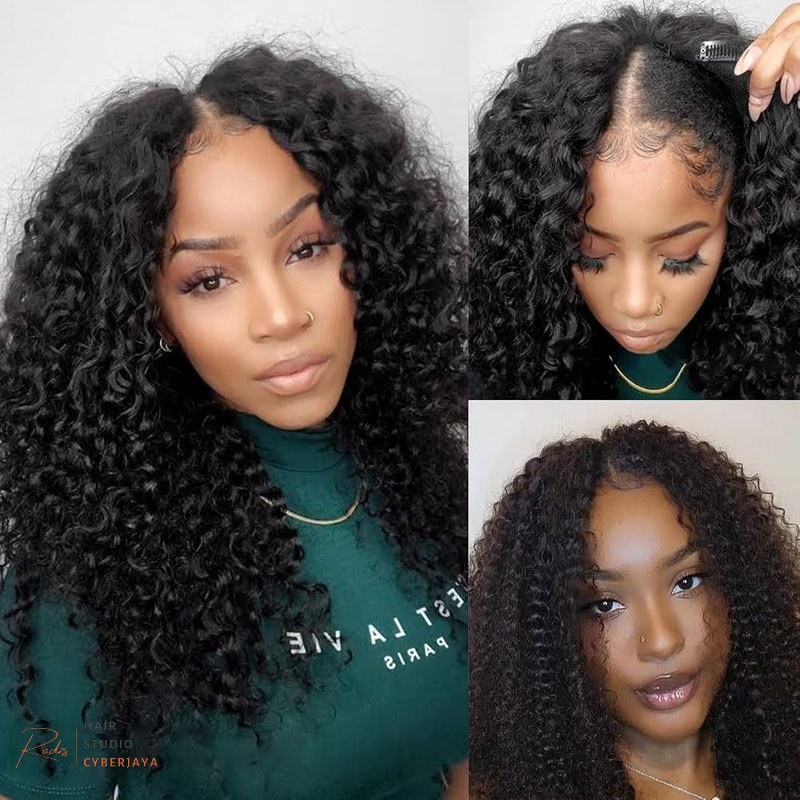 Long Deep Wave V Part Wig Long deep wave V part wig human hair with high density
