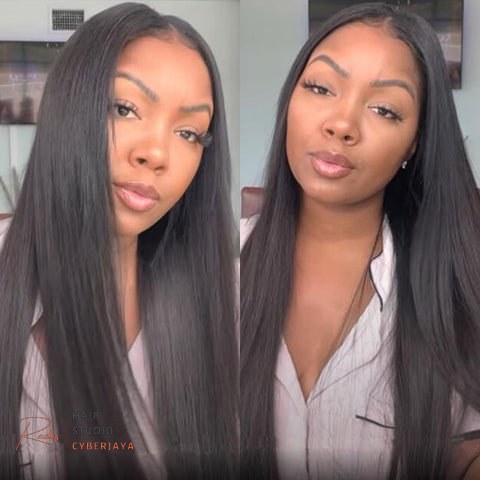 Straight V Part Wig No Leave Out Straight hair V part wig human hair no leave out
