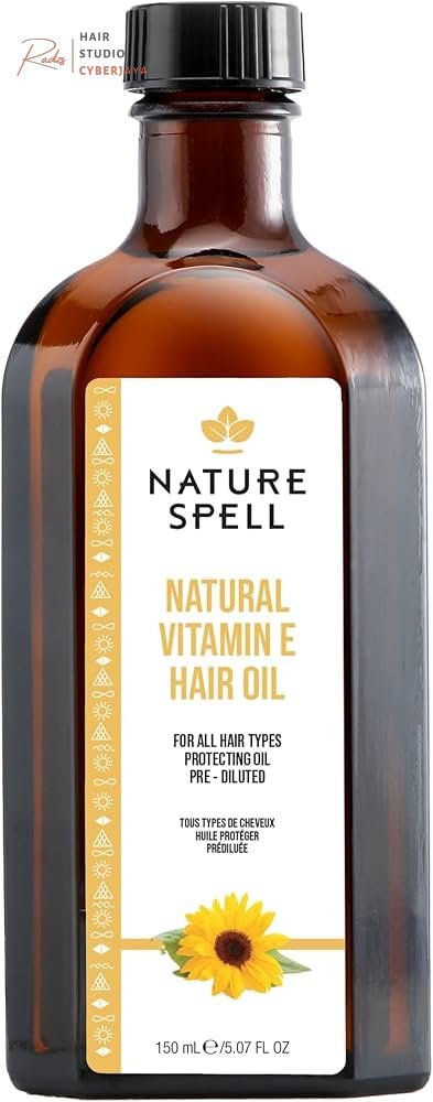 Nature Spell Vitamin E Oil for Hair, Restore Natural Shine, Vegan, 150ml | Pre-Diluted Oil to Prevent Breakage, for All Hair Types, Vegan
