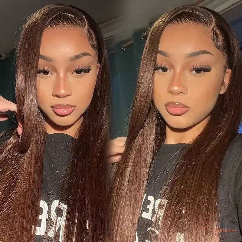 VIYA Dark Chocolate Brown Straight Lace Wig VIYA Dark Chocolate Brown 13x6 HD Skin Melt Full Lace Frontal Straight Wig