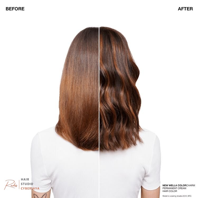Wella - Color Charm Permanent Cream Hair Color before after