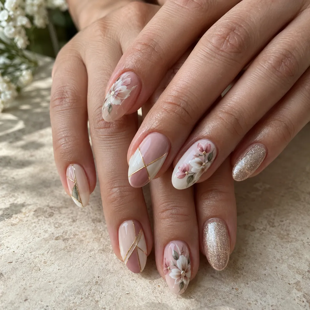 Artistic nail designs showcasing creativity and precision