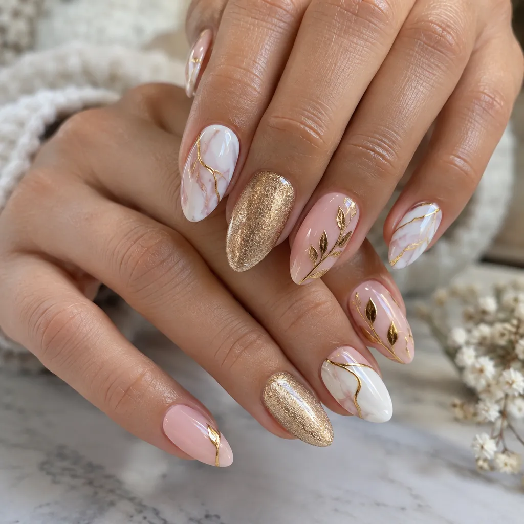 Intricate nail art design showcasing creativity and skill at a nail salon