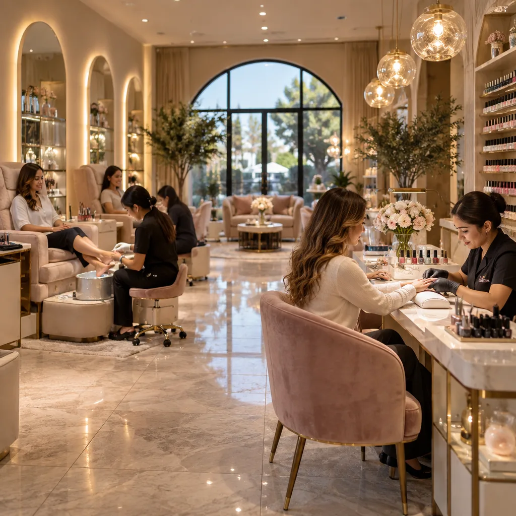 Deluxe manicure service featuring a paraffin wax treatment